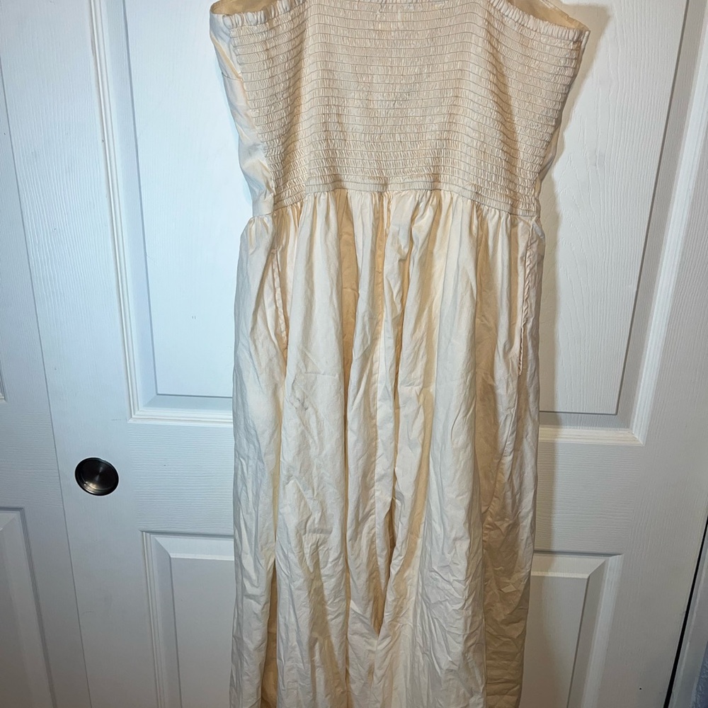 Japna Cream Maxi Dress with Spaghetti Straps - Picture 6 of 6